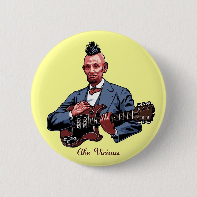 Abe Vicious 6 Cm Round Badge (Front)