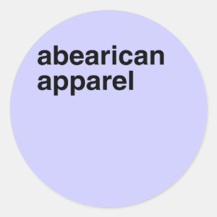 Abearican Apparel Classic Round Sticker