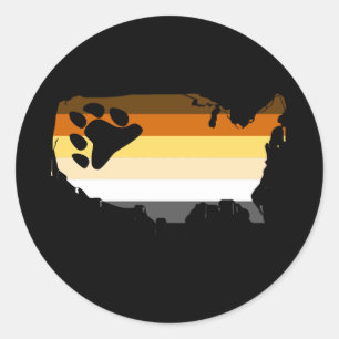 Abearican Classic Round Sticker