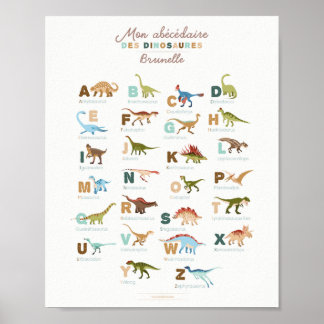 Abécédaire Dinosaures (Français) Poster