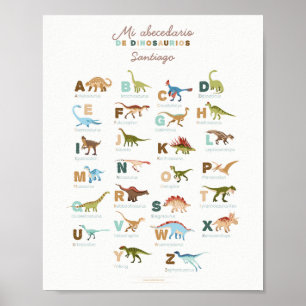 Abecedario Dinosaurios (Español) Poster