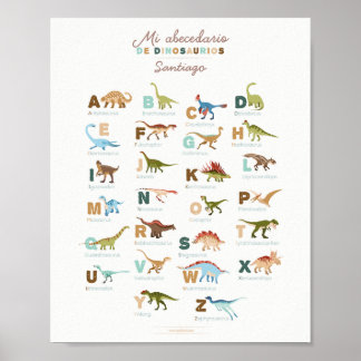 Abecedario Dinosaurios (Español) Poster