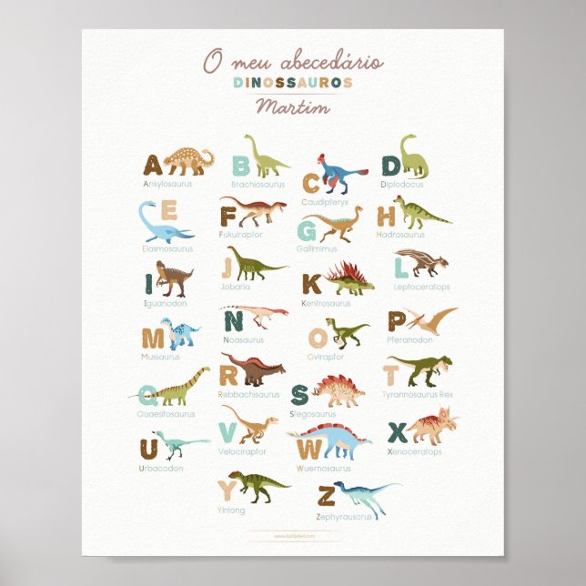 Abecedário Dinossauros (Português) Poster (Front)