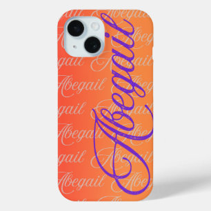 Abegail Repeating Name Pattern  iPhone 15 Case