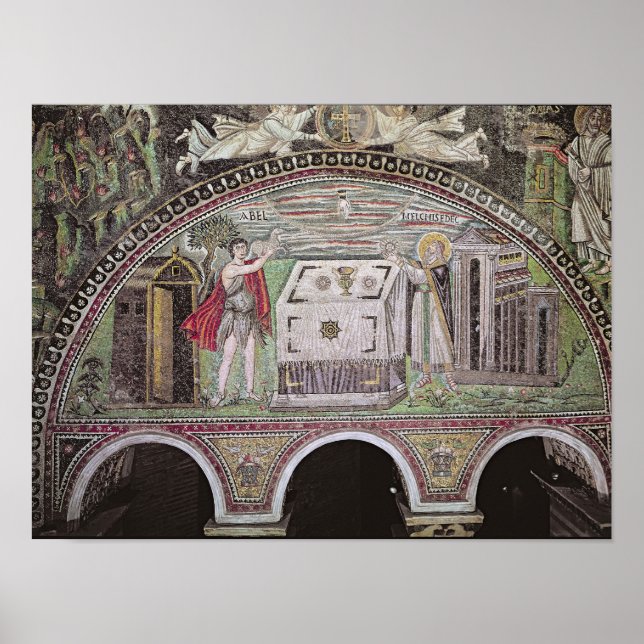 Abel and Melchisedech offering at the Altar Poster (Front)