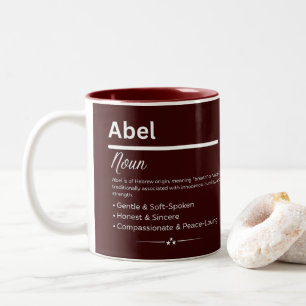 Abel Personalized Name Two-Tone Coffee Mug