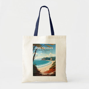 Abel Tasman National Park New Zealand Travel Retro Tote Bag