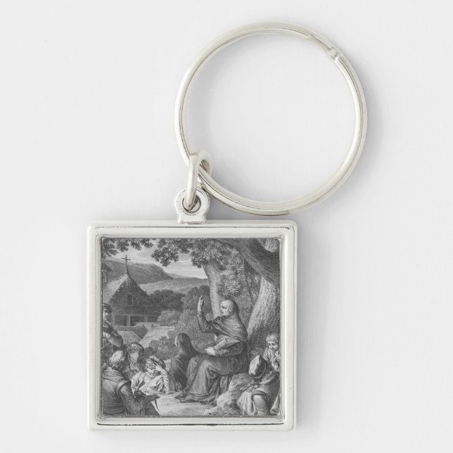 Abelard lecturing in the deserted Champagne Key Ring (Front)