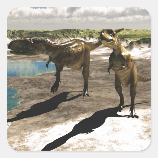 Abelisaurus 2 square sticker (Front)