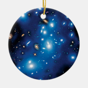 Abell 2744 Pandora Galaxy Cluster Space Photo Ceramic Tree Decoration