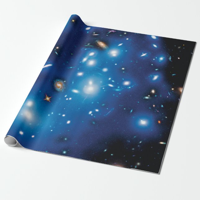 Abell 2744 Pandora Galaxy Cluster Space Photo Wrapping Paper (Unrolled)