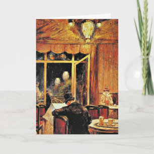 Abend im Cafe Bauer, famous painting, Card