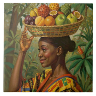 “Abeni”, Her Own Fruit – Black History Celebration Ceramic Tile