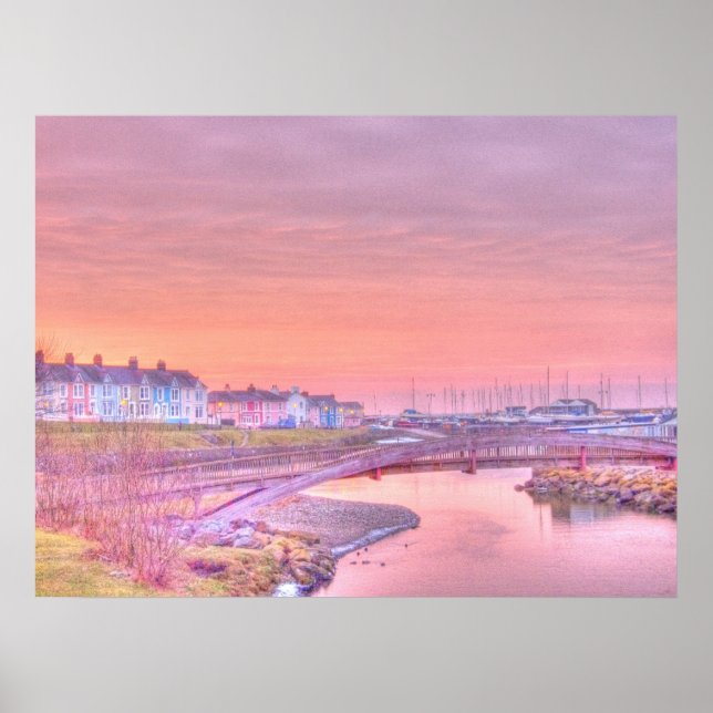 Aberaeron Harbour "Painting" Poster (Front)