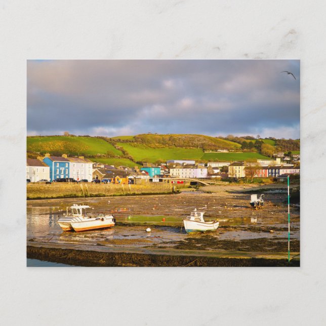 Aberaeron - Harbour - Spring Postcard (Front)