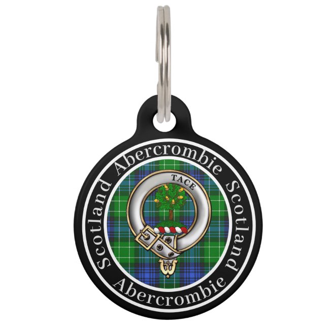 Abercrombie Badge & Tartan Personalised People Pet Tag (Front)