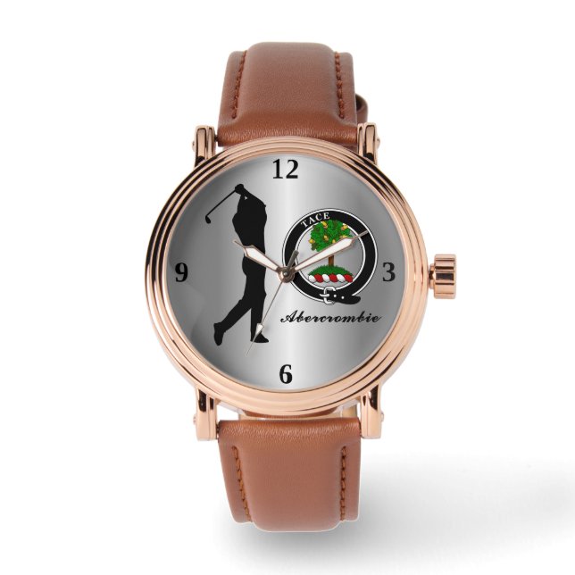 Abercrombie Clan Badge (His) Golf   Watch (Front)