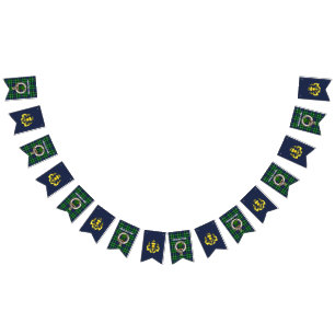 Abercrombie Clan Badge/Tartan & Gold Thistle Bunting