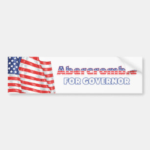 Abercrombie for Governor Patriotic American Flag Bumper Sticker
