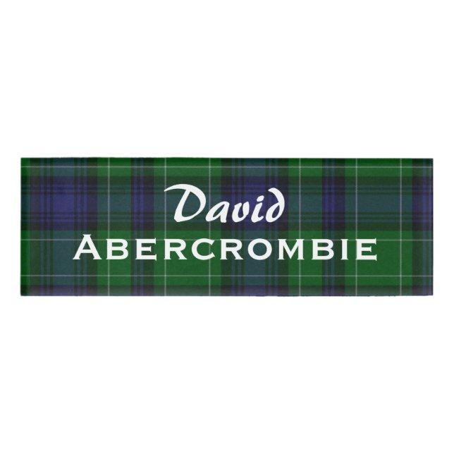 Abercrombie Plaid Custom Name Tag (Front)