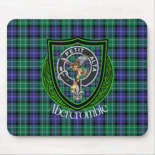 Abercrombie Scottish Clan Tartan & Crest Mouse Pad