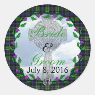 Abercrombie Scottish Wedding Favour Classic Round Sticker