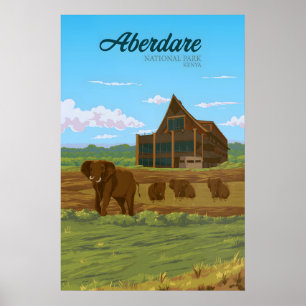 Aberdare National Park Kenya Travel Poster