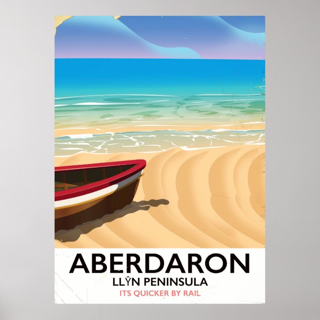 Aberdaron, Llŷn Peninsula Wales seaside poster (Front)