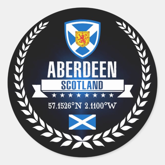 Aberdeen Classic Round Sticker (Front)