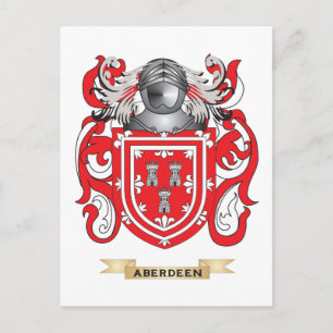 Aberdeen Coat of Arms (Family Crest) Postcard
