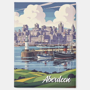 Aberdeen Scotland Travel Magnet