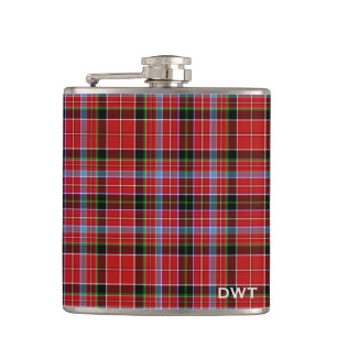 Aberdeen Tartan Monogram Hip Flask