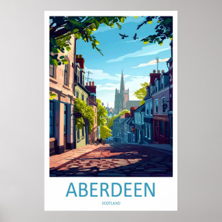 Aberdeen Travel Park Poster Ski Vintage National
