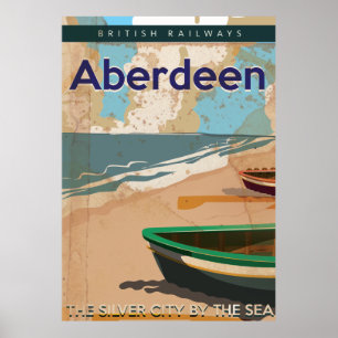 Aberdeen vintage travel poster