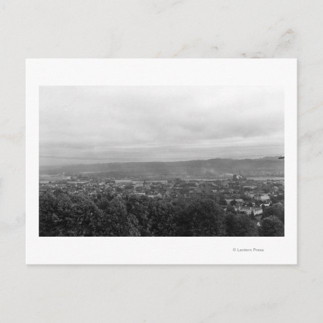 Aberdeen, WA Town View from Belaire Hill Postcard (Front)