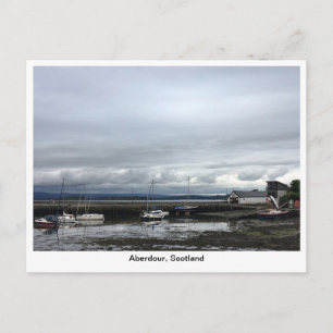 Aberdour Harbour - Low Tidy on a Cloudy Morning Postcard