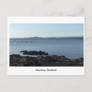 Aberdour, Scotland - Water and Rocks Postcard