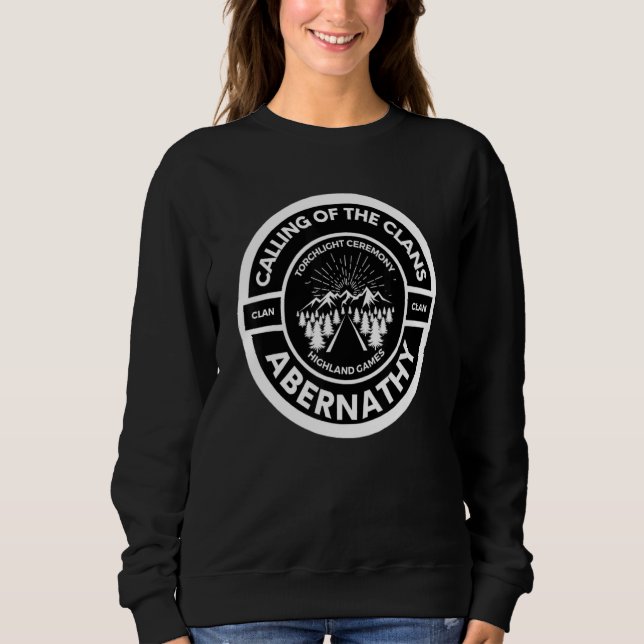 Abernathy Clan Scottish Torch Light Ceremony Highl Sweatshirt (Front)