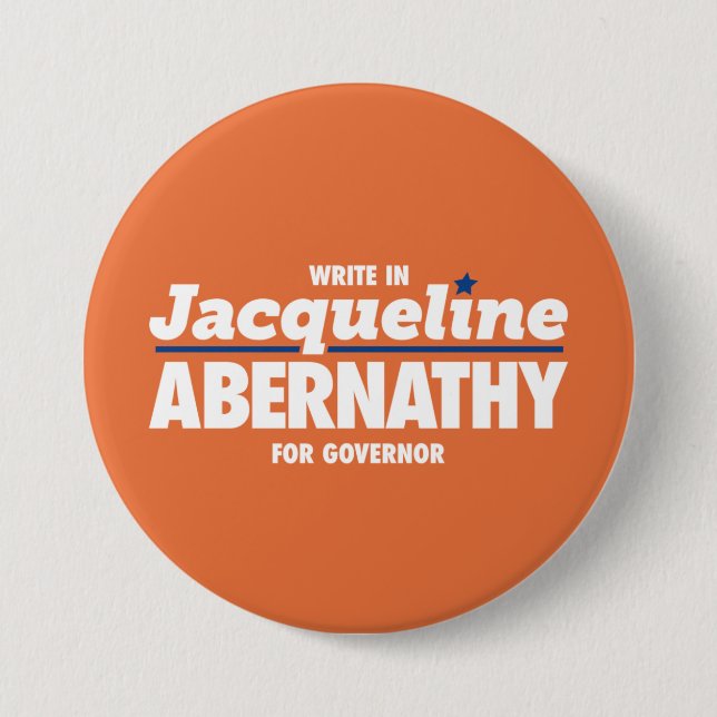 Abernathy for Texas Button, Orange 7.5 Cm Round Badge (Front)