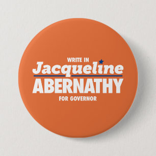 Abernathy for Texas Button, Orange 7.5 Cm Round Badge