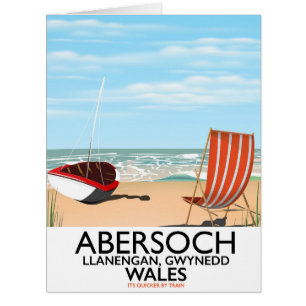 Abersoch Llanengan in Gwynedd, Wales travel poster