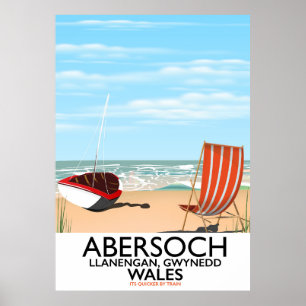 Abersoch Llanengan in Gwynedd, Wales travel poster