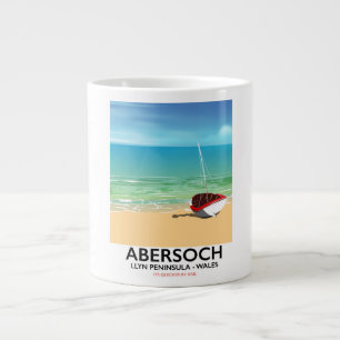 Abersoch, Llyn Peninsula Wales holiday poster Large Coffee Mug