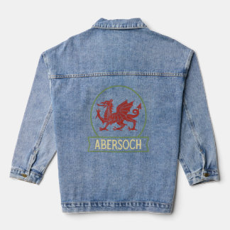Abersoch  Welsh places  Wales  Cymru  Welsh dragon Denim Jacket