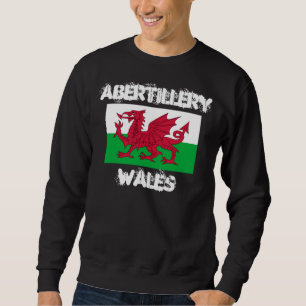 Abertillery, Wales with Welsh flag Sweatshirt