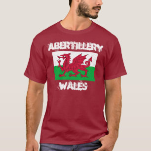Abertillery, Wales with Welsh flag T-Shirt