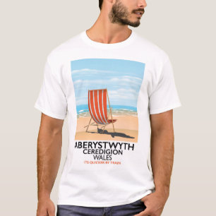 Aberystwyth Wales seaside travel poster T-Shirt