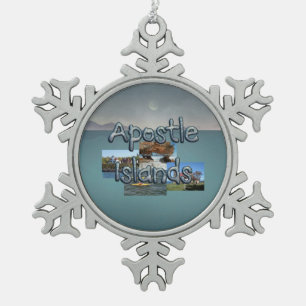 ABH Apostle Islands Snowflake Pewter Christmas Ornament