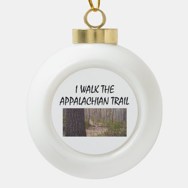 ABH Appalachian Trail Ceramic Ball Christmas Ornament (Front)