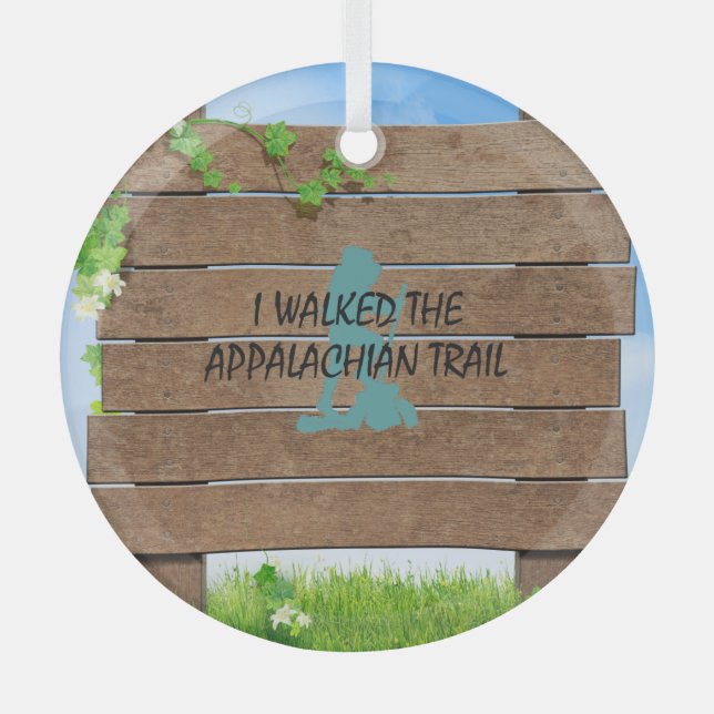 ABH Appalachian Trail Hiker Glass Ornament (Front)